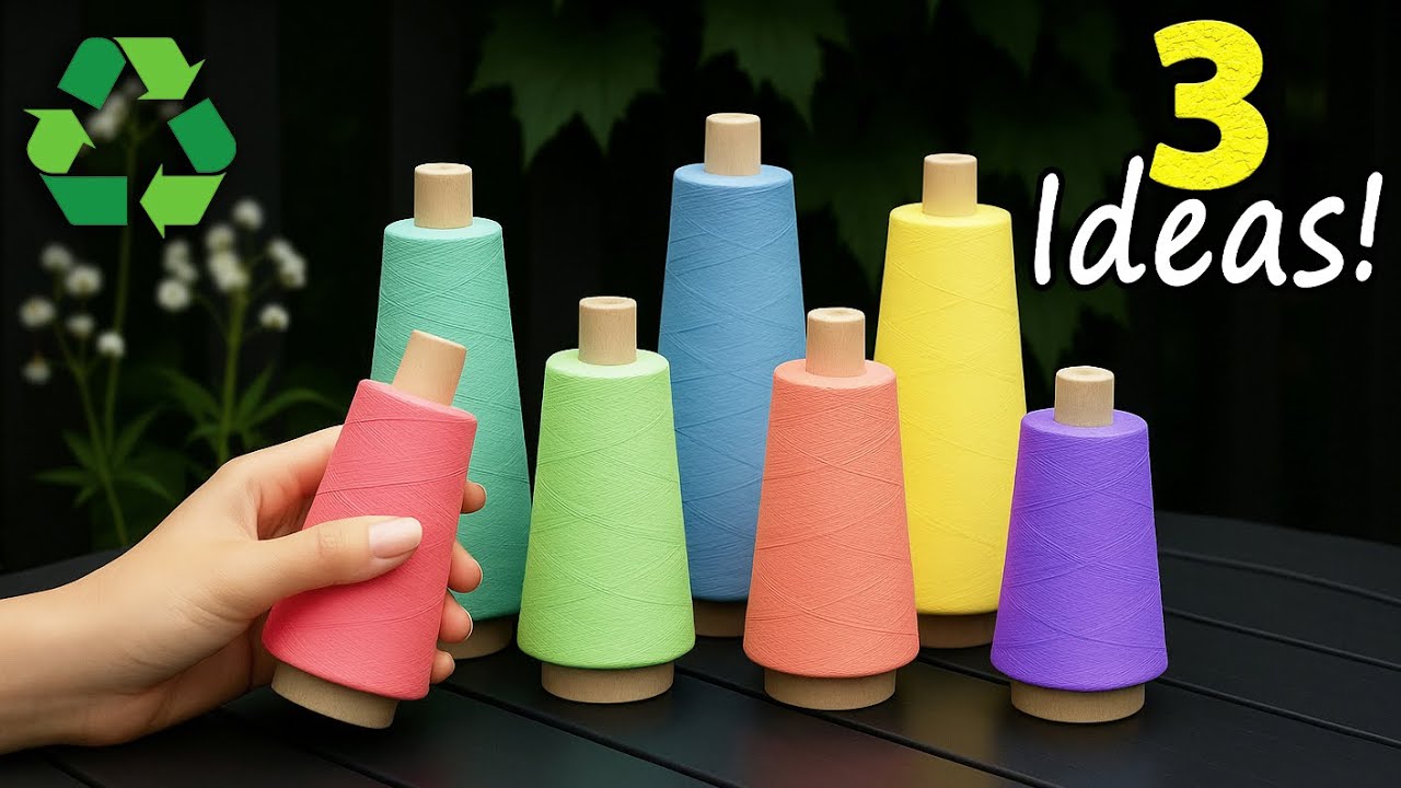 Топ 3 идеи из пустых БОБИН от ниток🧵Чудесные КУКЛЫ своими руками😍Попробуйте, у вас получится!