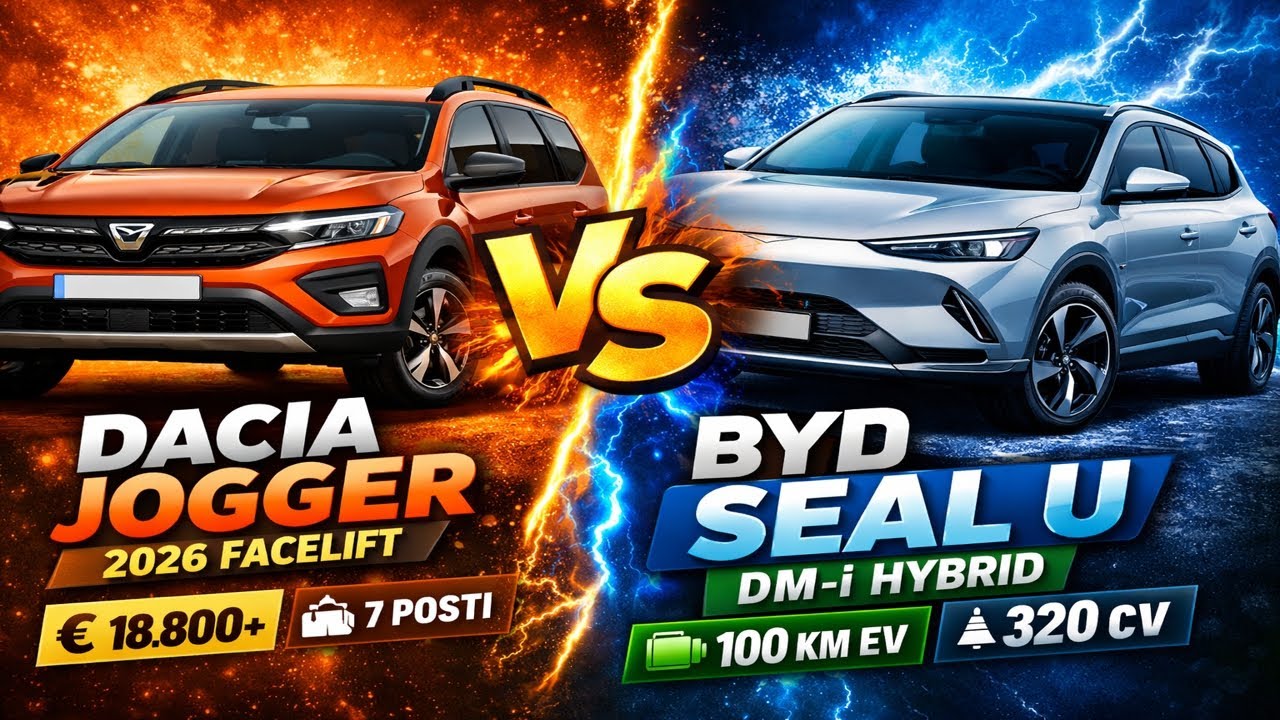 Dacia Jogger 2026 vs BYD Seal U DM-i:Chi conviene davvero? Potenza e Tecnologia Shock in Italia!