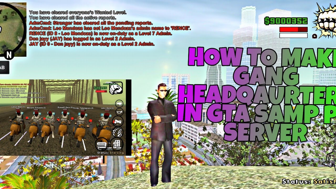 HOW TO CREATE GANGBASE OR GANG HEADQUARTERS IN GTA SAMP 