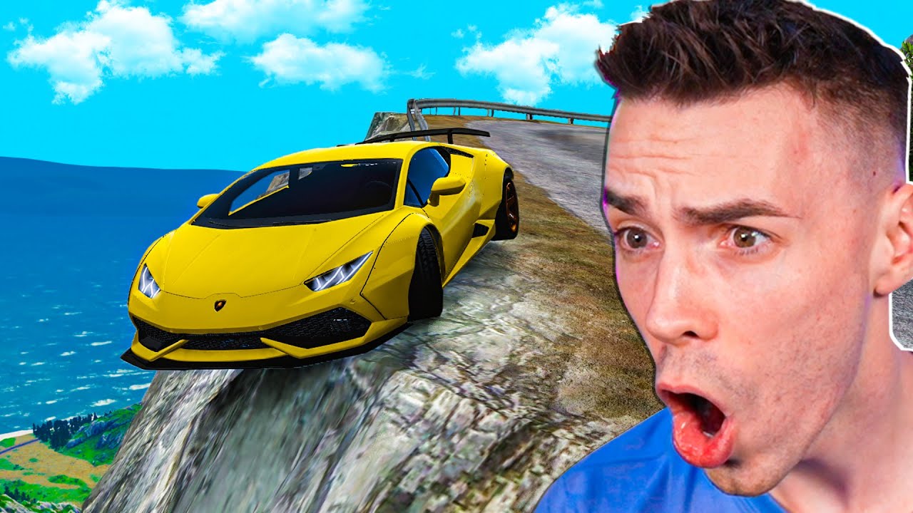WYPADŁEM AUTEM ZE STROMEGO KLIFU! *300 KM/H* (Beam.NG)