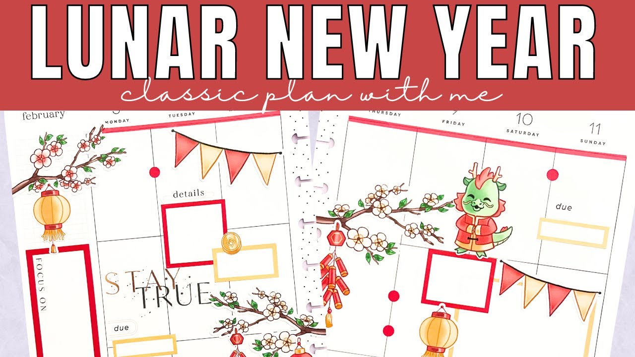 Lunar New Year Planner Spread | Plan With Me | Classic Happy Planner