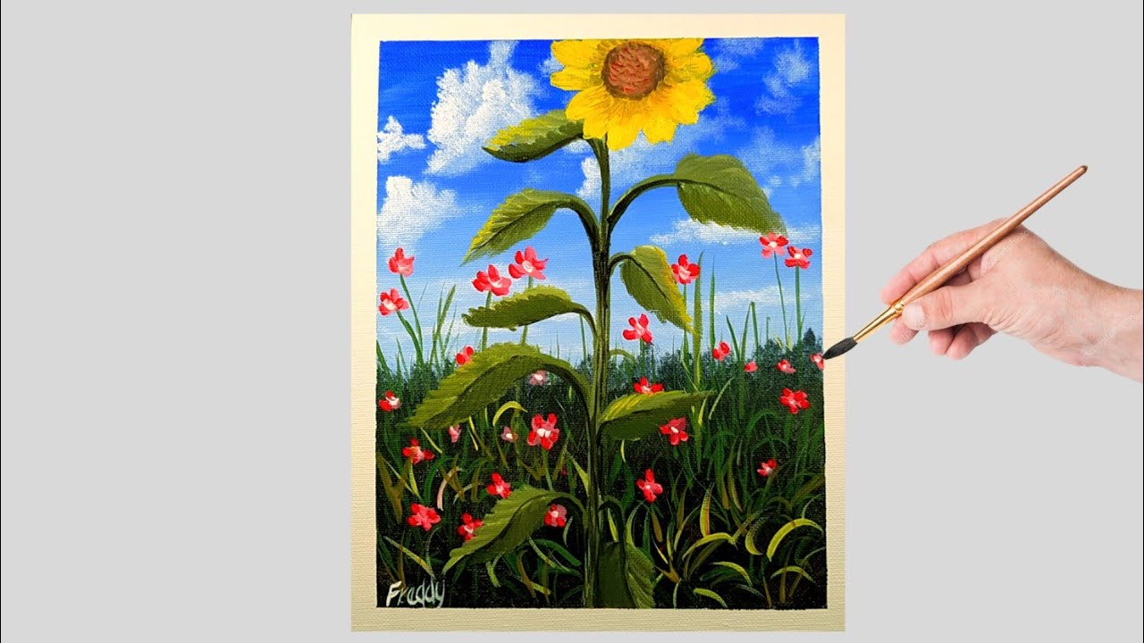 como pintar con acrilicos paso a paso principiantes/how to paint with acrylic step by step #86