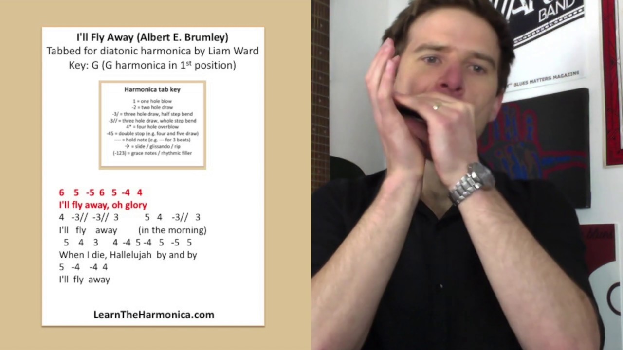 I'll Fly Away (spiritual/Gospel/hymn) for G harmonica