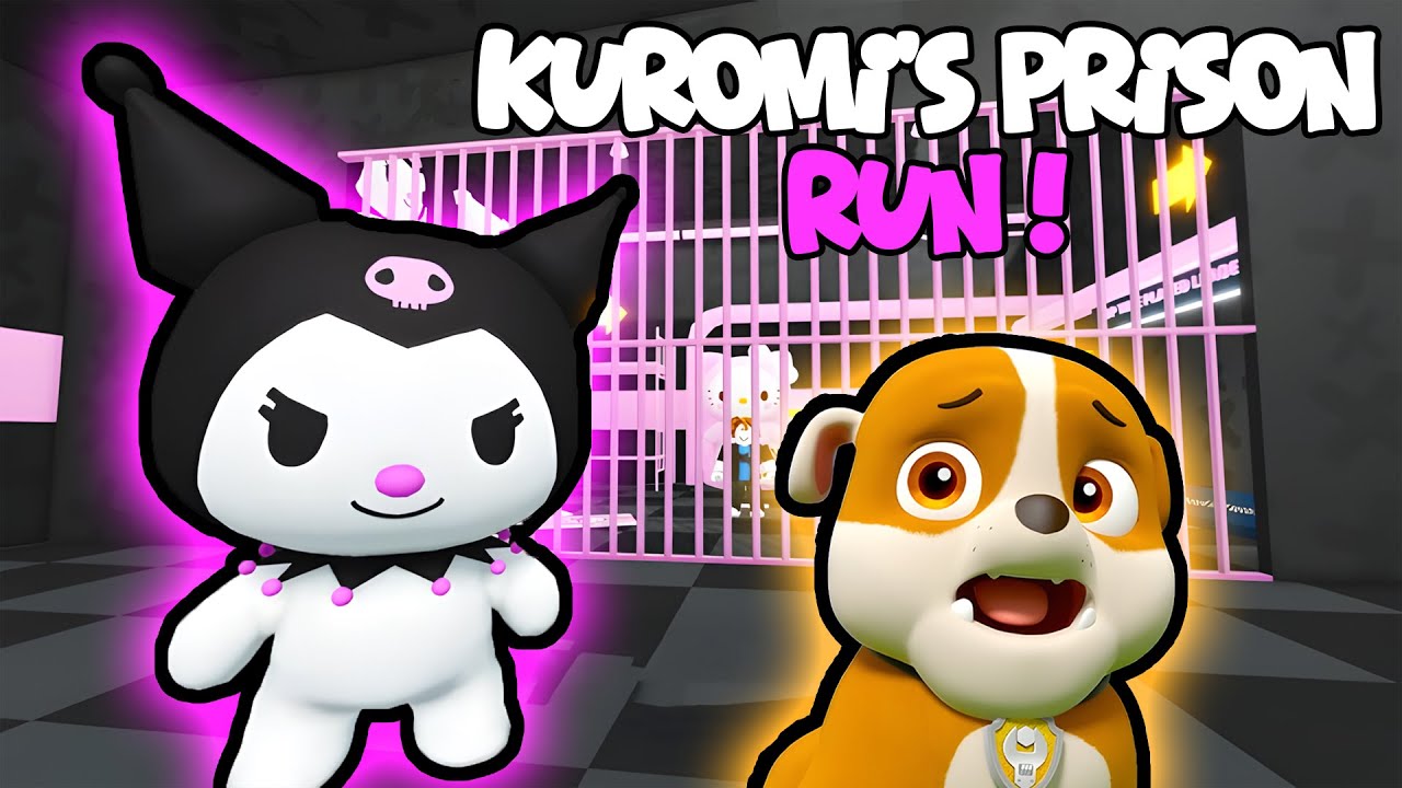 KUROMI PRISON RUN ! (Obby) | Roblox Funny Moments | Rubble in Roblox #obby #roblox