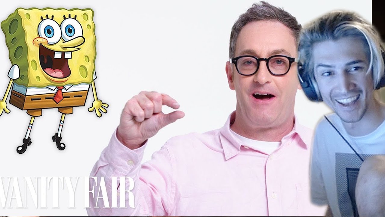xQc Reacts to Tom Kenny (SpongeBob) Reviews Impressions of His Voices | Vanity Fair | xQcOW