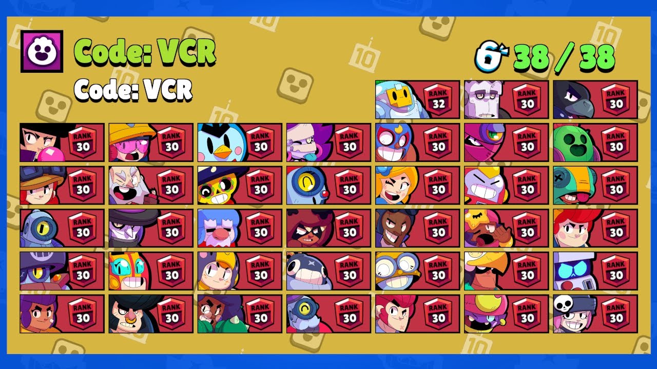 WBIŁEM WSZYSTKIE BRAWLERY NA 30 RANK! BRAWL STARS POLSKA