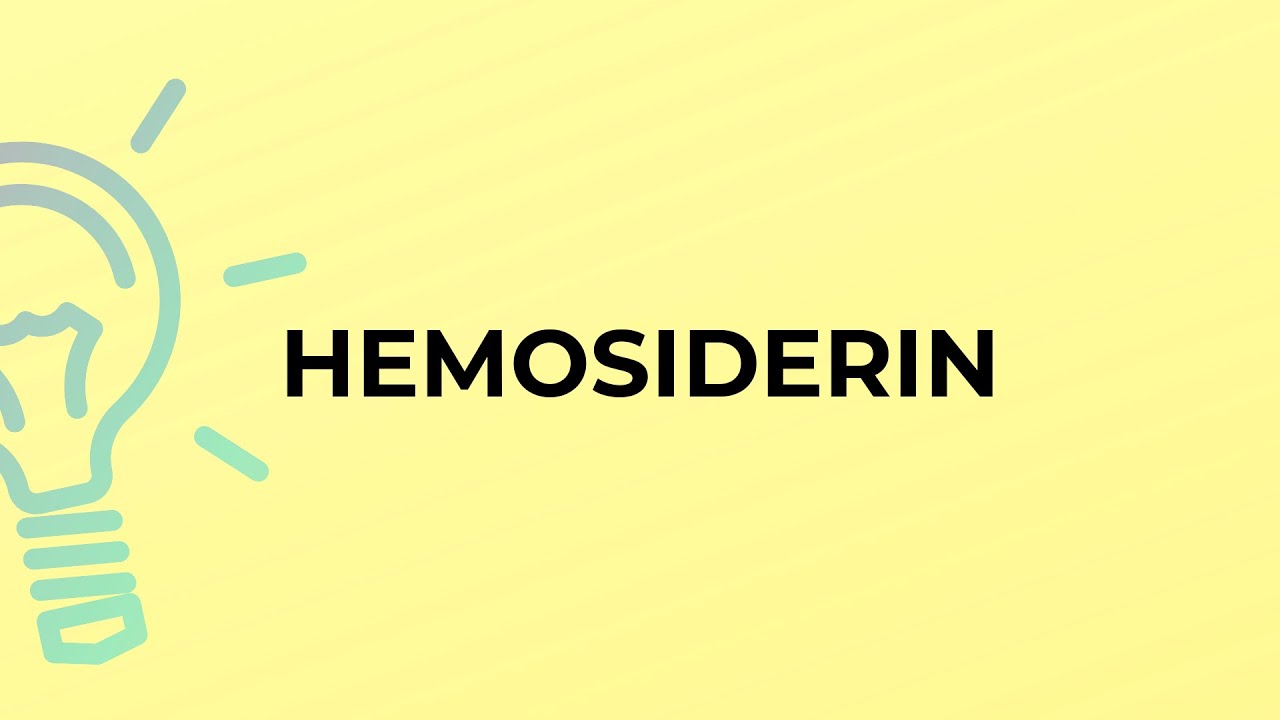 What is the meaning of the word HEMOSIDERIN?