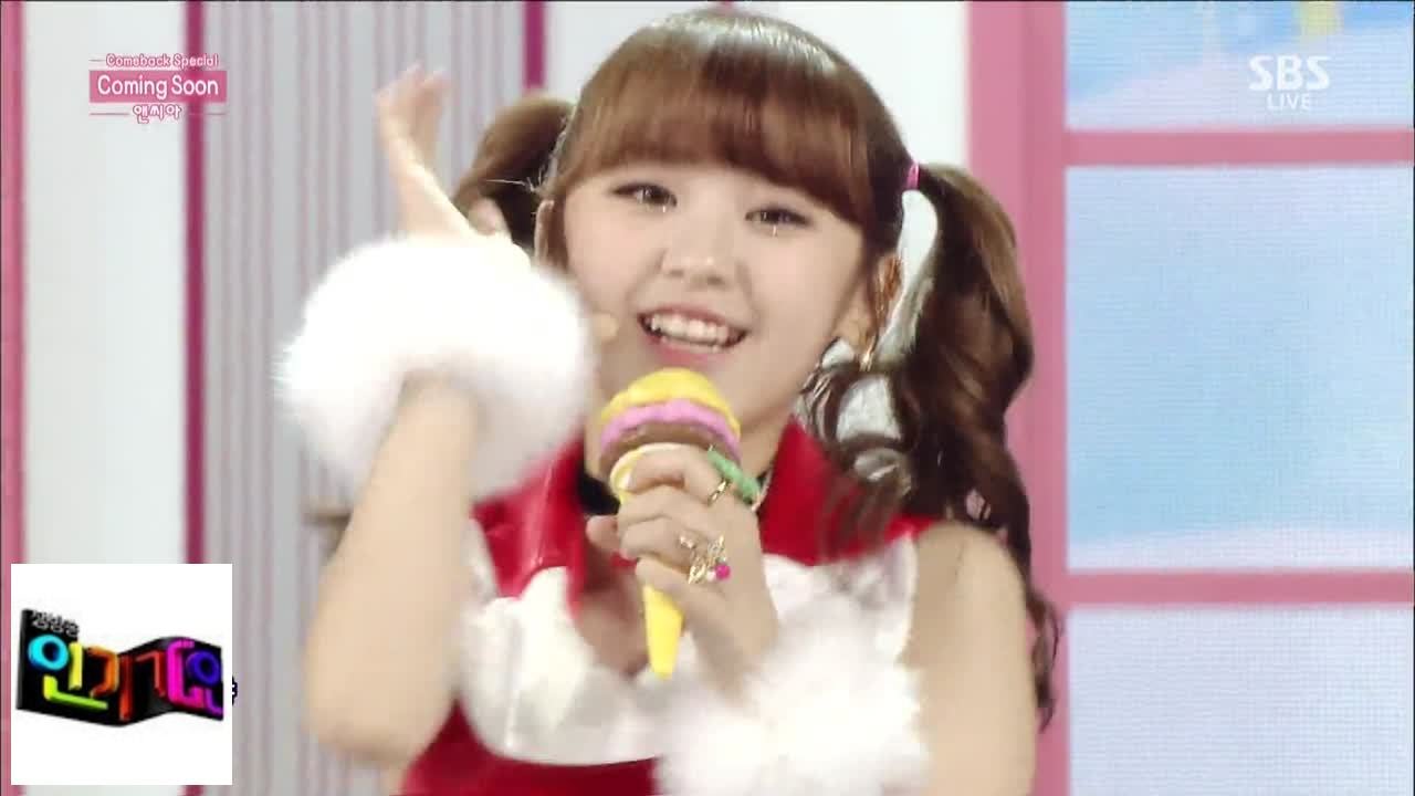 Энн Сиа, симпатичное спортивное представление @ популярная песня Inkigayo 150104
