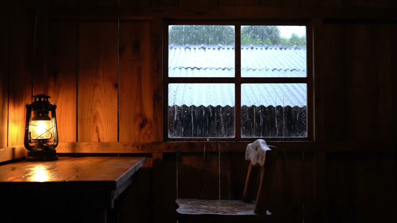 Rain on Tin Roof at Night 🌧️ | Old Village House Ambience for Deep Sleep