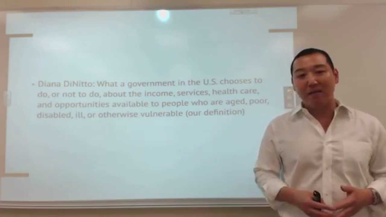 Lecture Week 1 - Introduction to Social Welfare Policy, Part 1