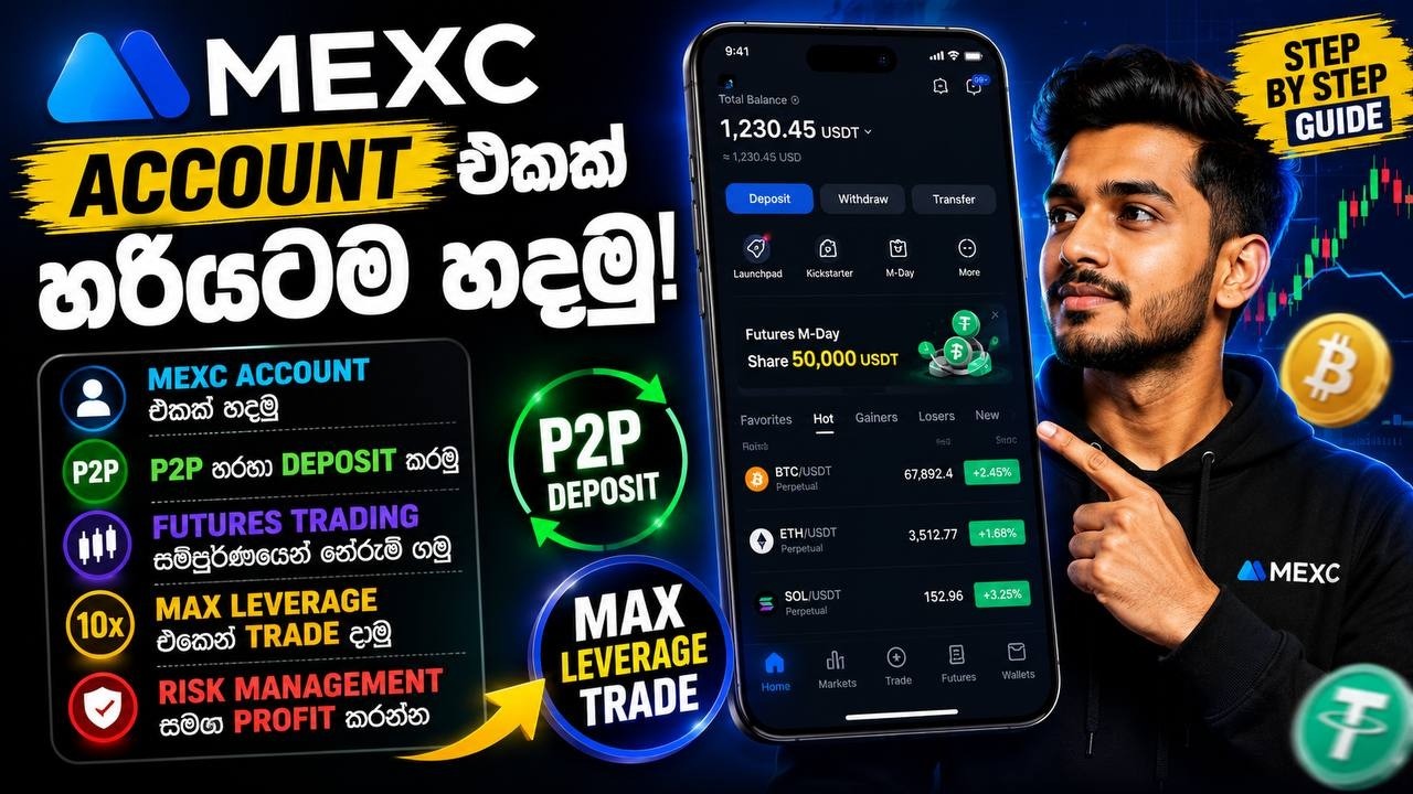 MEXC Account එකක් හදන්නේ කොහොමද? | Step-by-Step Guide (2026) | Sinhala