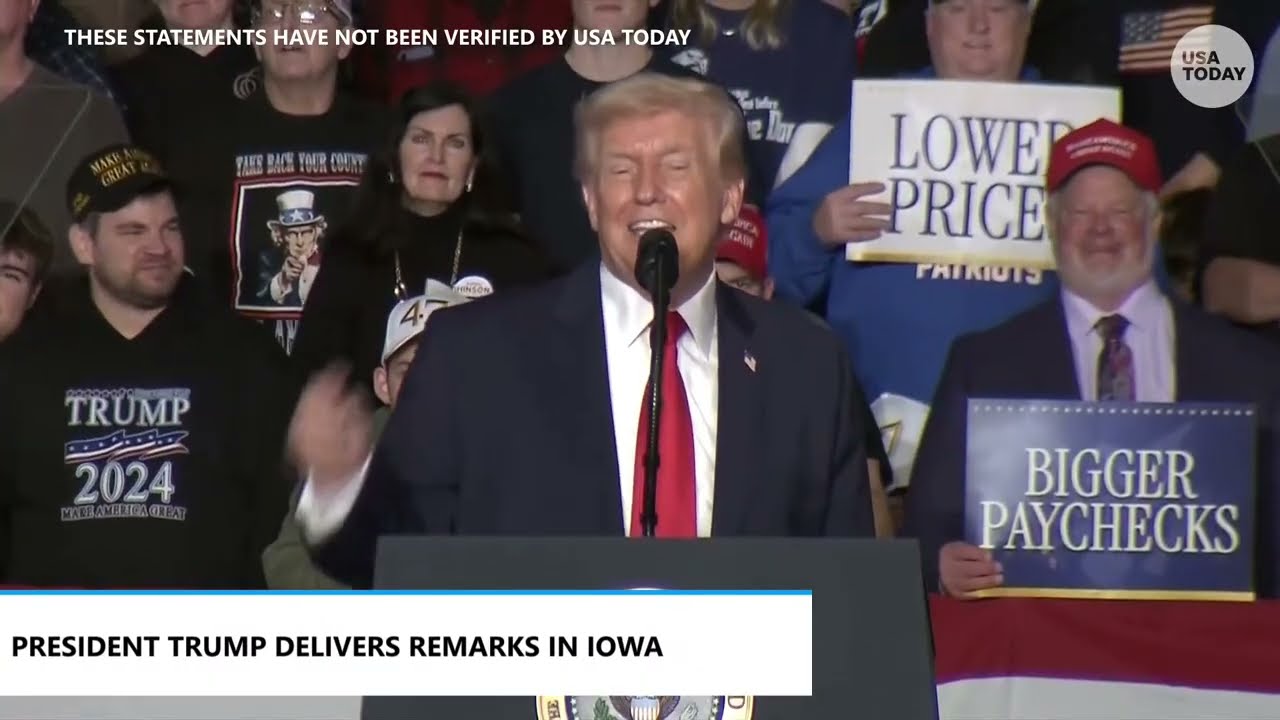 Trump speech in Iowa mocks Minnesota's Ilhan Omar and calls Somalia 'not even a country'