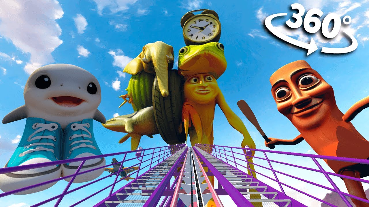 🎢 360&deg; Brainrot Tung Tung Sahur Roller Coaster Meme in VR 8K