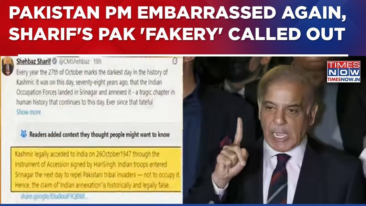 Pakistan PM Embarrassed Again: Shehbaz Sharif's 'Fakery' On Kashmir Called Out On Social Media