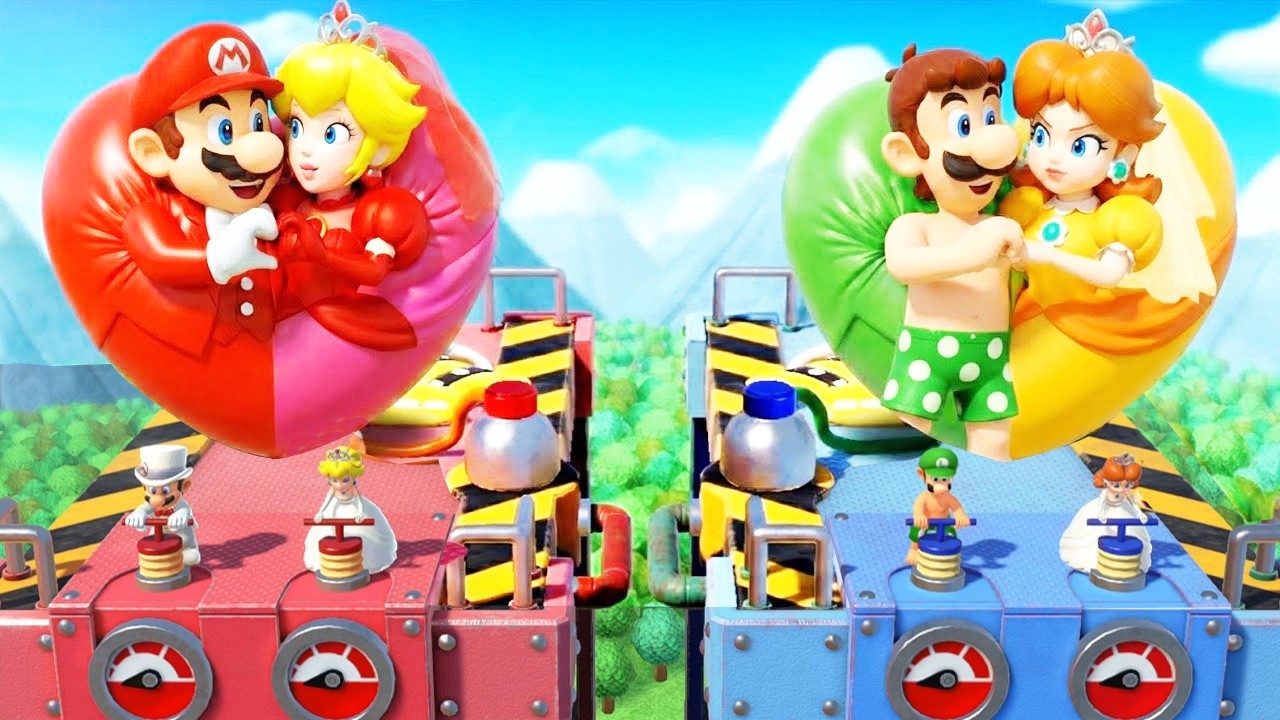 [マリオパーティ スーパースターズ] 楽しいミニゲーム * マリオ vs ピーチ vs ルイージ vs デイジー * ウェディングスーツ (マスター難易度 CPU)
