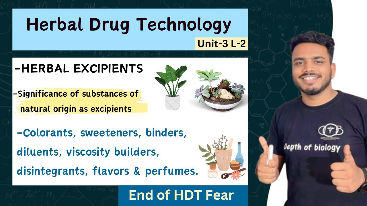 Herbal excipients | Herbal excipient depth of biology | Colorants | Sweeteners | binder | diluents