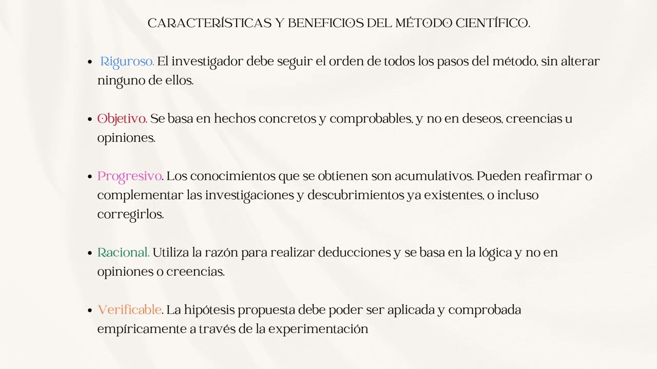 CARACTERISTICAS DEL MÈTODO CIENTIFICO EXANI III