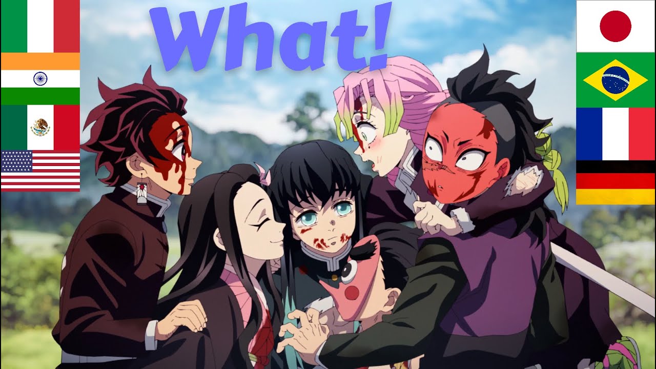 Nezuko surprises Kanroji Mitsuri in different languages | Demon Slayer: Kimetsu no Yaiba