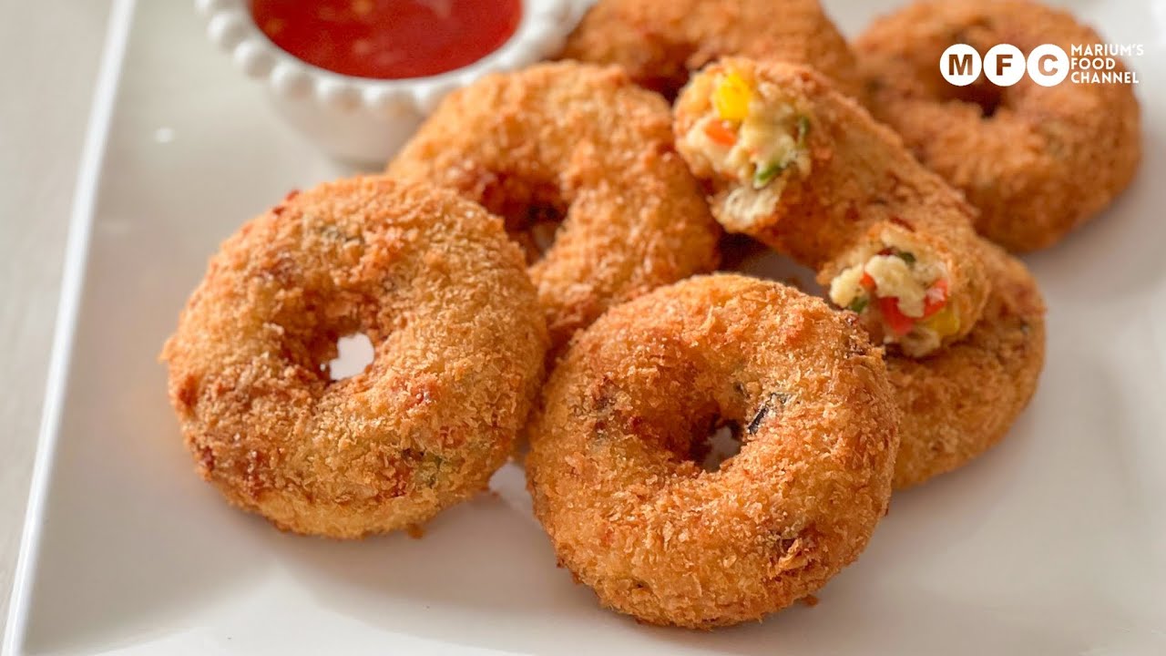 Chicken & Potato Doughnuts Recipe (Make & Freeze)Easy Ramadan Iftar Snack