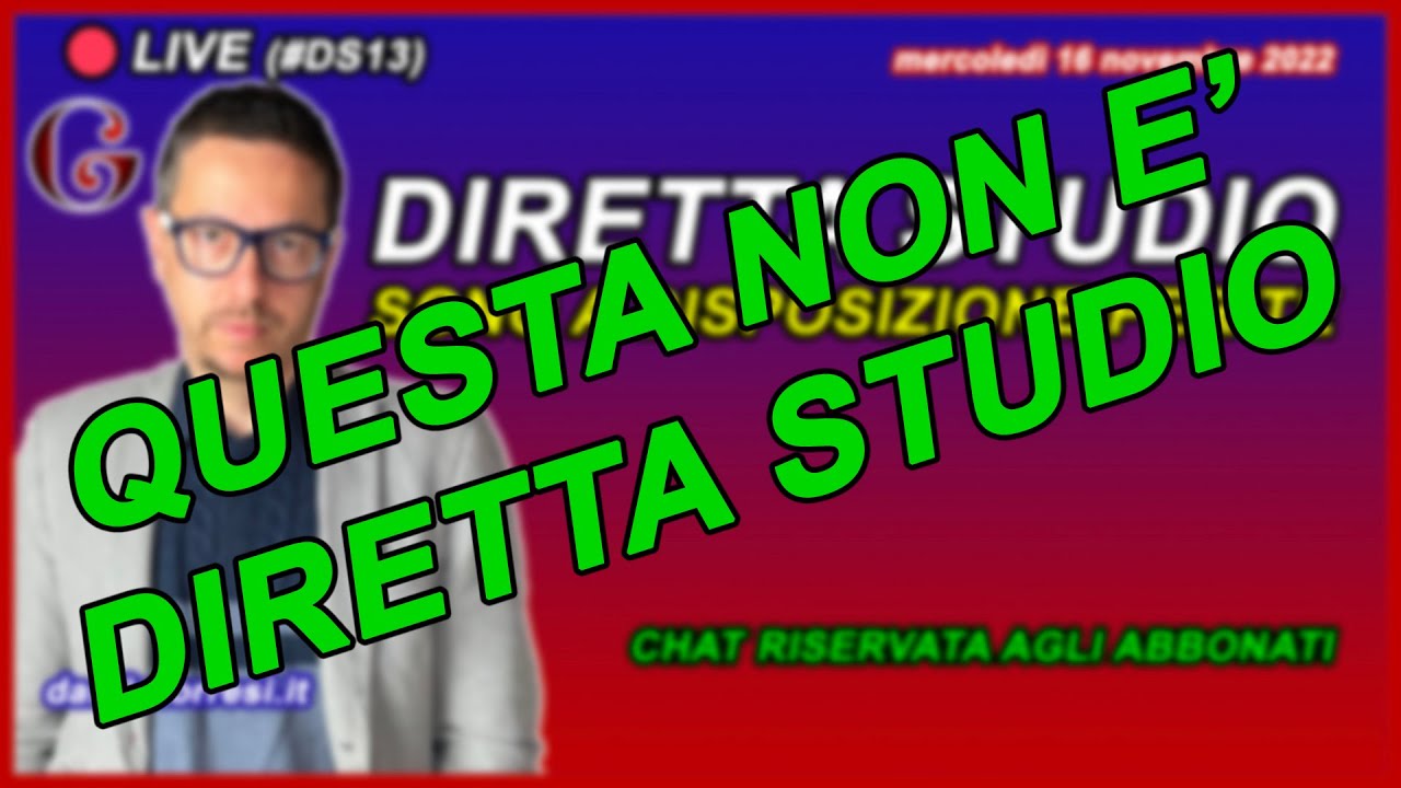 Una trasmissione avviata per errore - Diretta Studio oggi pomeriggio alle 16:30