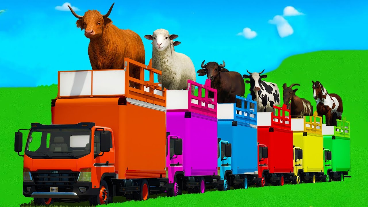 SPECIAL CONVOY TRANSPORT WITH COWS, HORSES, SHEEPS, BUFFALO, GOATS & TRUCKS - FS25