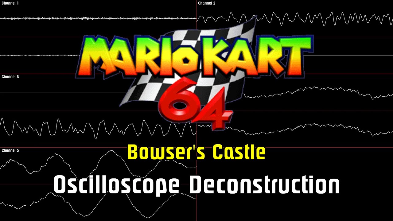 Mario Kart 64 - Bowser's Castle [Oscilloscope Deconstruction]