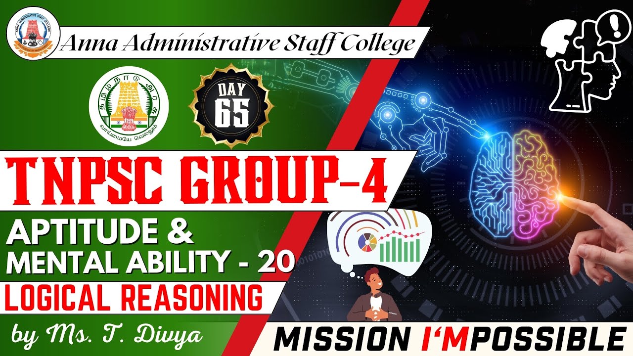 MISSION I'MPOSSIBLE | Day 65 | Aptitude & Mental Ability | Logical Reasoning | Ms. T. Divya
