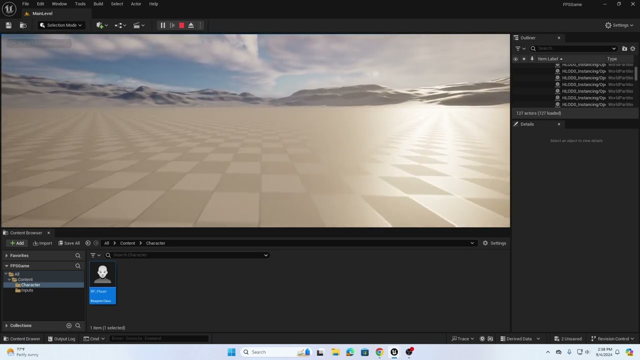 UE5 First Person Game Sprint Setup