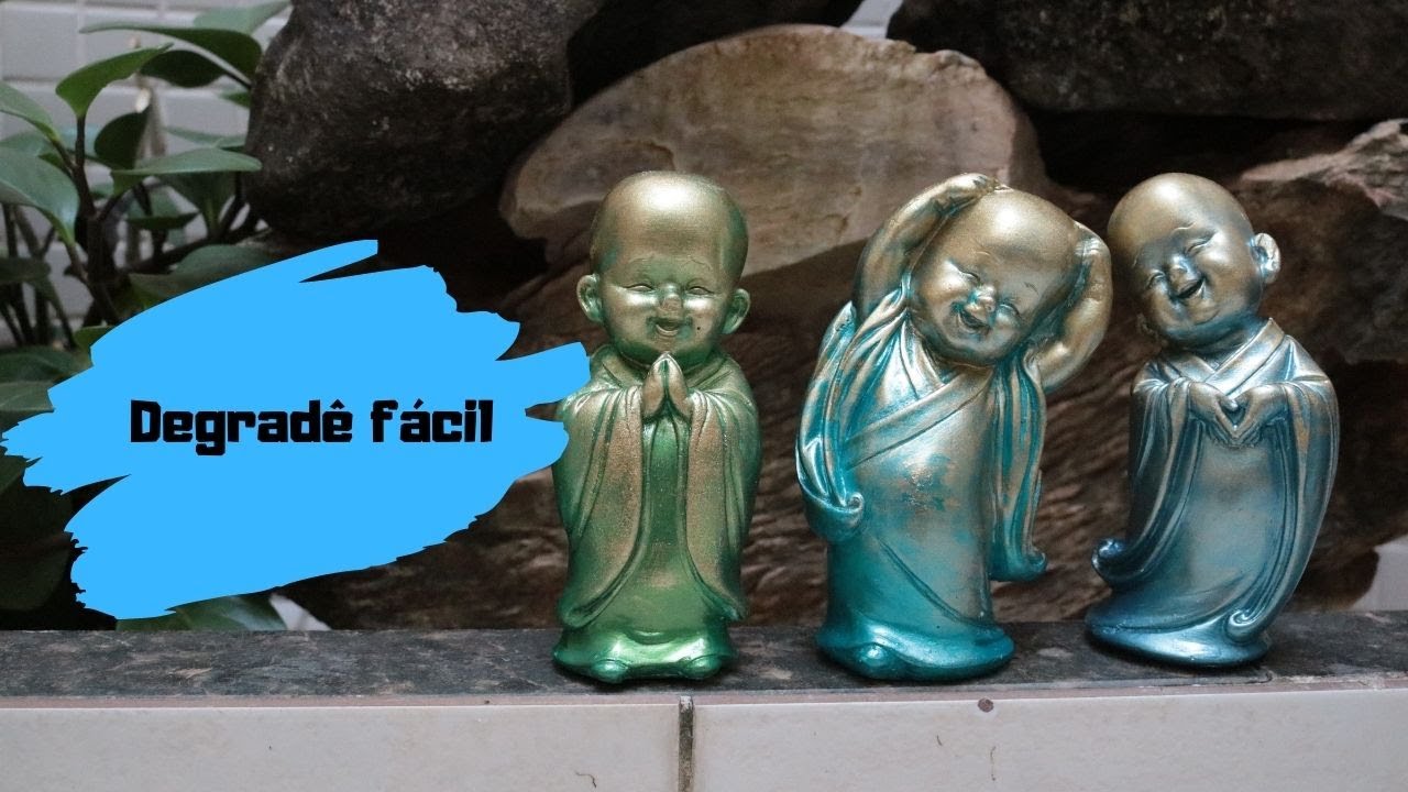 DEGRADÊ FÁCIL COM PORPURINA (PINTURA EM GESSO)