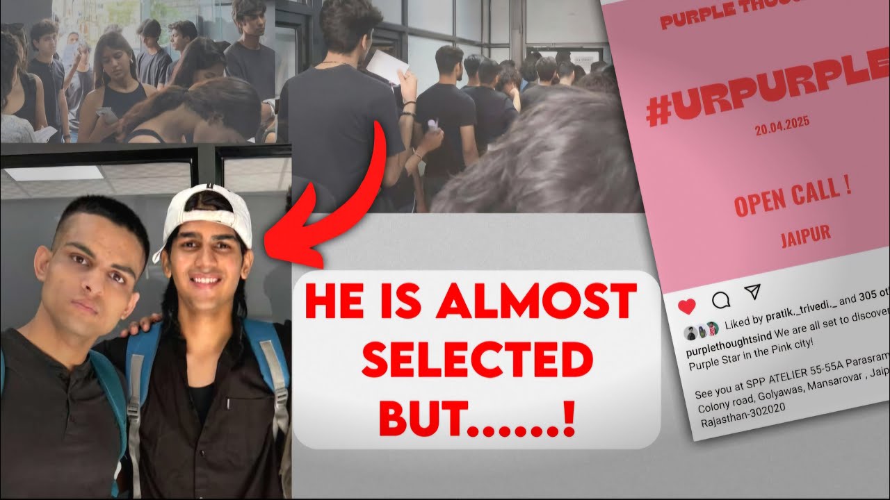 INSIDE Purple Thoughts Scouting in Jaipur 👀|Audition Vlog &Full Experience #purplethoughts #audition