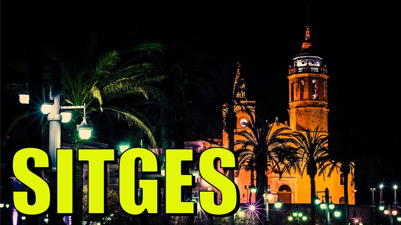 Sitges, Spain 4K HDR - Mediterranean Beach, Marina & Church of Sant Bartomeu i Santa Tecla de Sitges