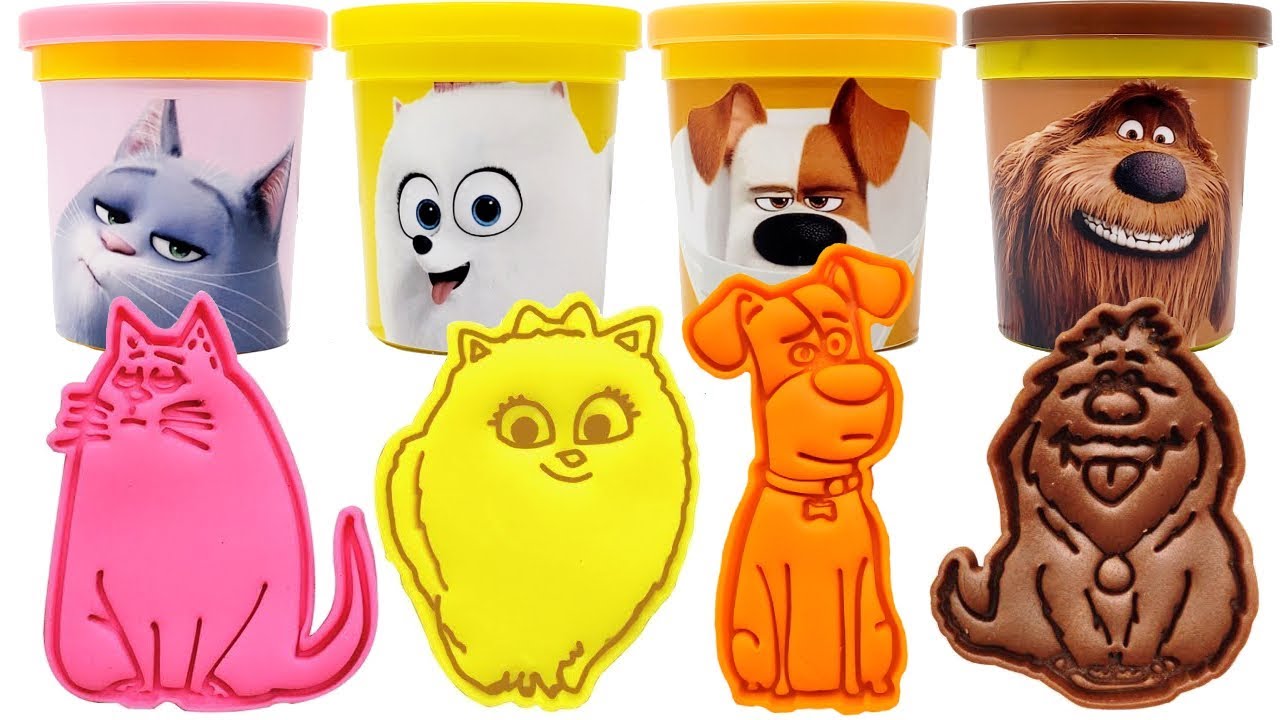 Play-doh Molds The Secret Life of Pets 2 Characters Chloe Gidget Max Duke Toys&Color Learning