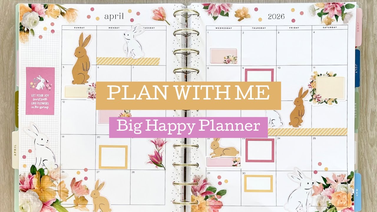 PLAN WITH ME | BIG HAPPY PLANNER | April Monthly