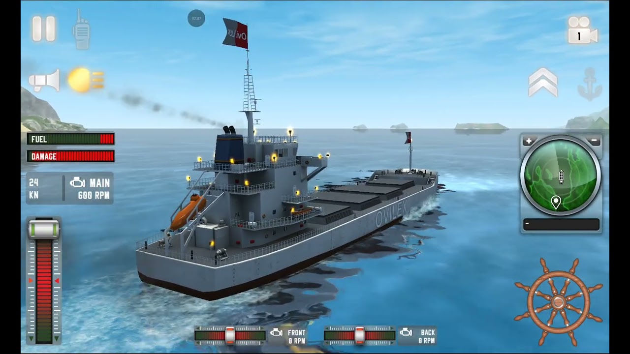 🌊 High Graphics Ship Simulator | Relaxing Gameplay 😌🚢 Ship Simulator Night Journey 🌙