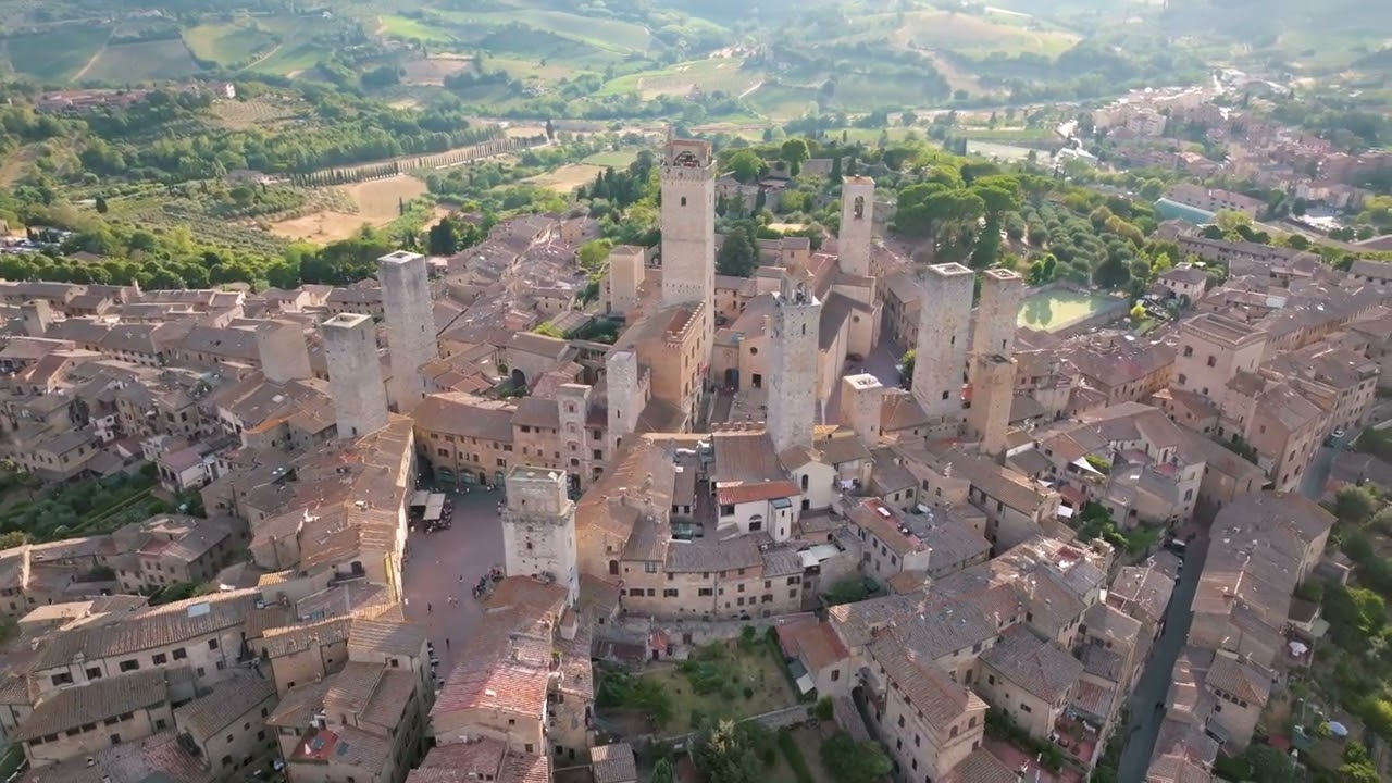 San Gimignano, Tuscany, Italy - 4K Cinematic Drone Video