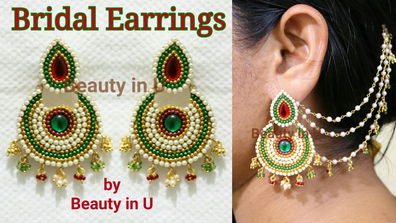 Stunning Bridal Earrings making at Home using Loreals and Paper | DIY