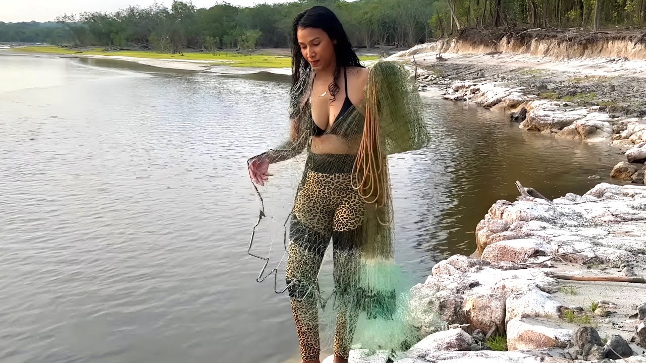 PESQUEI DE TARRAFA E FIZ MINHA JANTA AQUI PELO INTERIOR DO AMAZONAS -Tatiana Souza