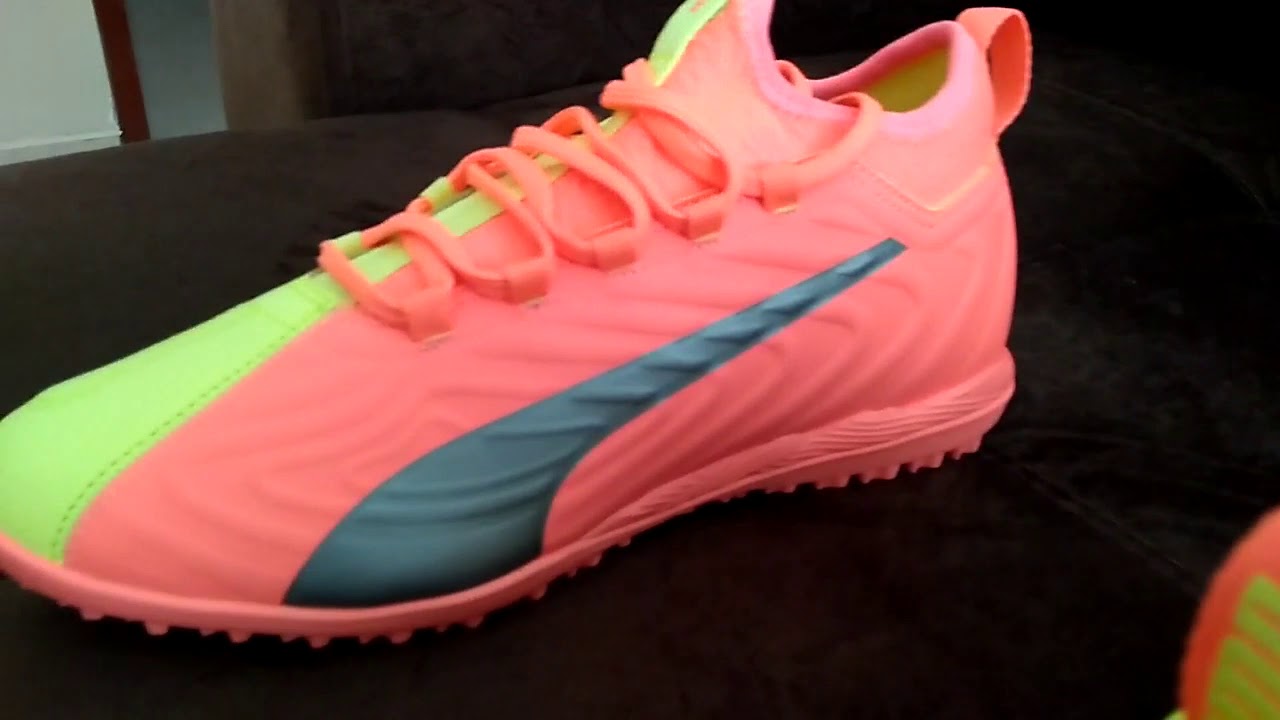 UNBOXING CHUTEIRA SOCIETY PUMA ONE 20.3 TT BDP TT - SALM&Atilde;O E AMARELO