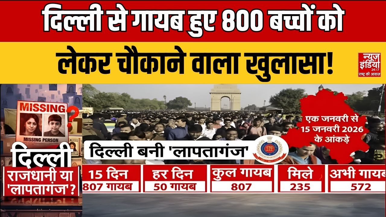Delhi Missing People: दिल्ली से गायब हुए 800 बच्चों को लेकर चौकाने वाला खुलासा! Human Trafficking