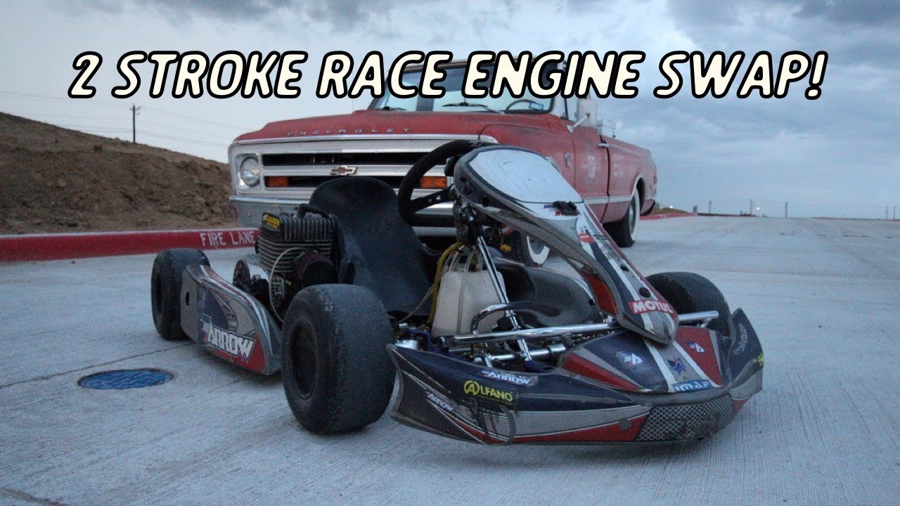 Racing Go Kart Gets a KT100 2 Stroke Racing Engine Swap!