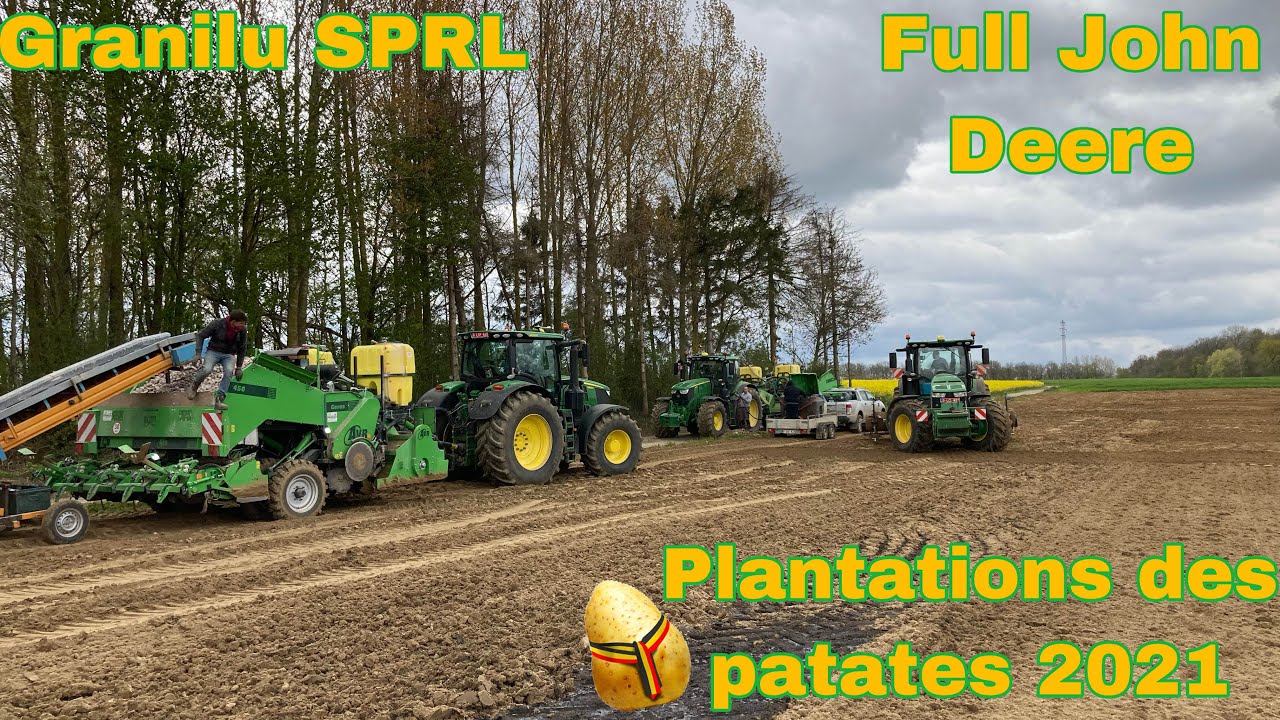 PLANTATIONS DES PATATES 2021 | FULL JOHN DEERE DANS LE MÊME CHAMPS | MADE IN BELGIUM