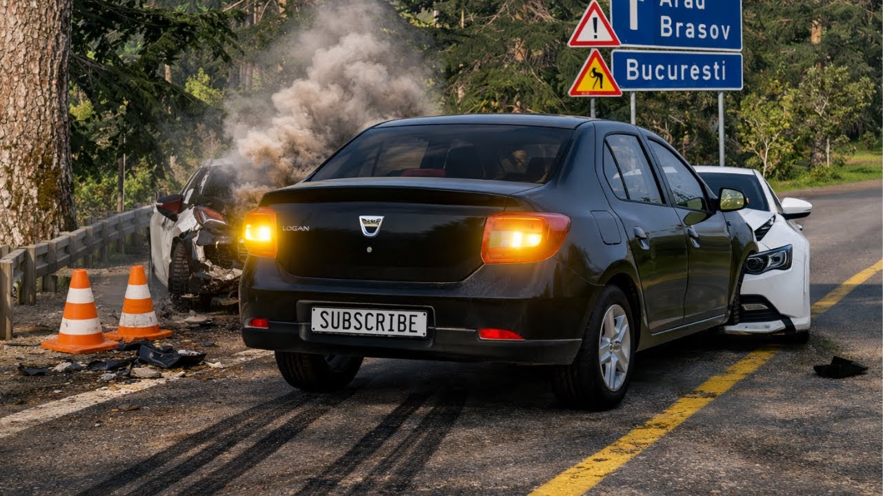 Accidente REALISTE cu Dacia Logan… i-au sărit ROȚILE la impact 💀 | BeamNG.drive!