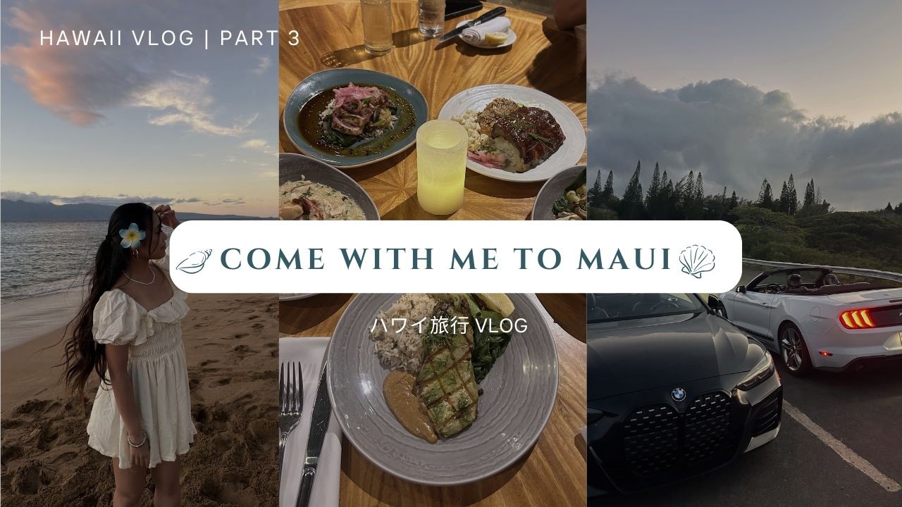 【Hawaii Vlog Part 3】マウイ旅行！| Come with me to my Maui trip 🐢🌺