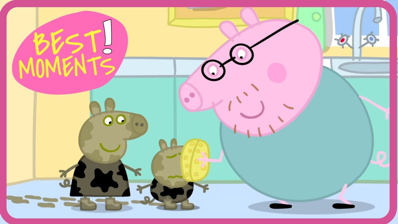 Peppa Pig 🐷 Muddy Puddles Top Moments! | English Episodes | Best Cartoons for Babies