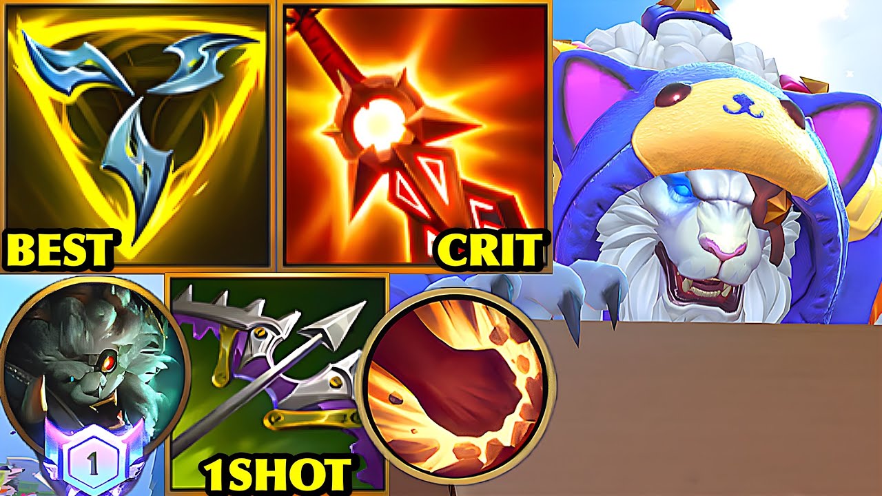Wild Rift China Top1 Rengar Jungle - 16KILL Solari Chargeblade Best RENGAR Build Runes