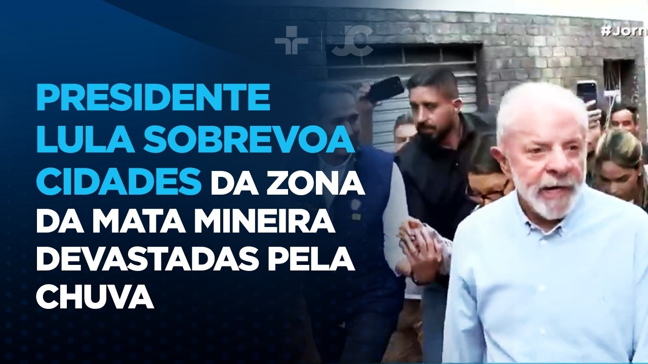 Presidente Lula sobrevoa cidades da zona da mata mineira devastadas pela chuva