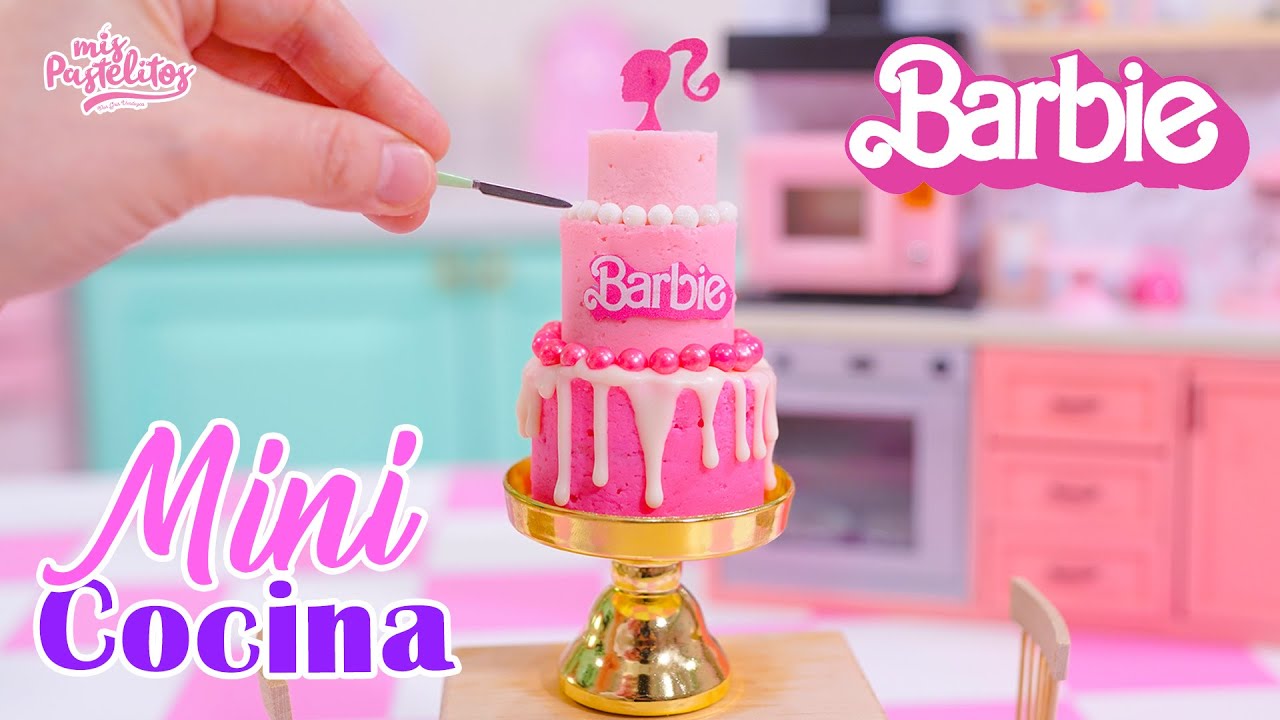 PASTEL MINIATURA EN COCINA MINIATURA DE 3 PISOS | BARBIE | MIS PASTELITOS
