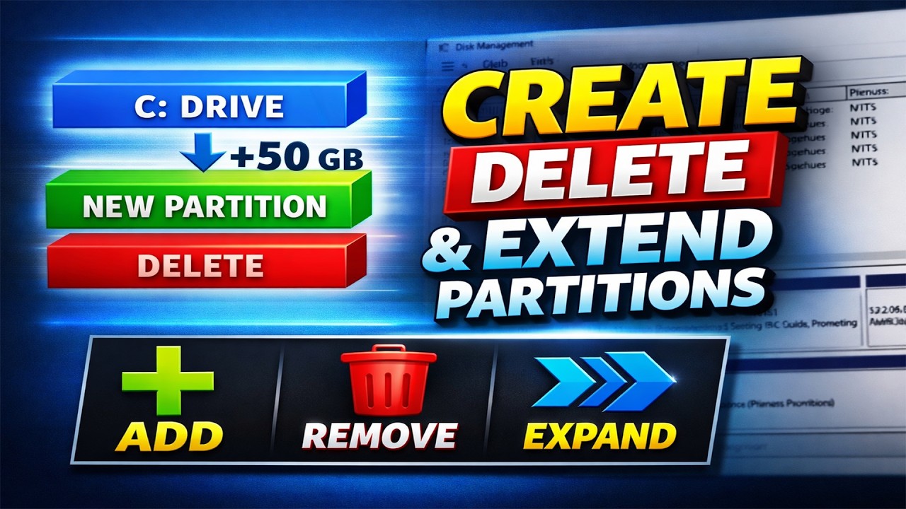 How to Create, Delete & Extend Partition in Windows 10/11 (Step-by-Step Guide)