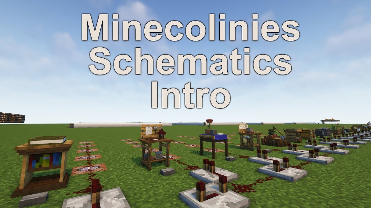Minecolonies Schematic Tutorial - Schematic Intro + Guidelines - Modded Minecraft + World Download!