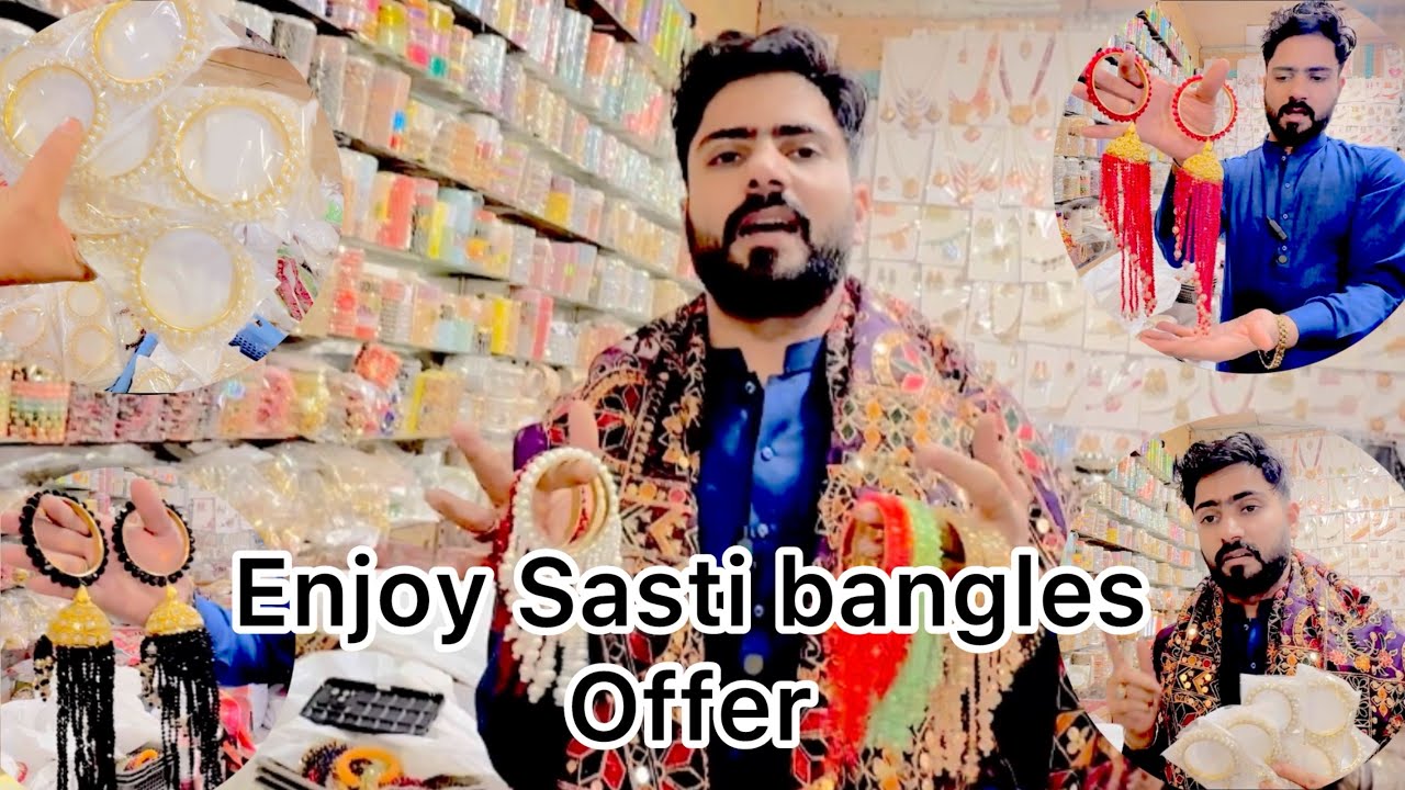 Enjoy ramzan offer watch fully video Pakistan ki sub se sasti treen bangles jewellery eid sale mela 
